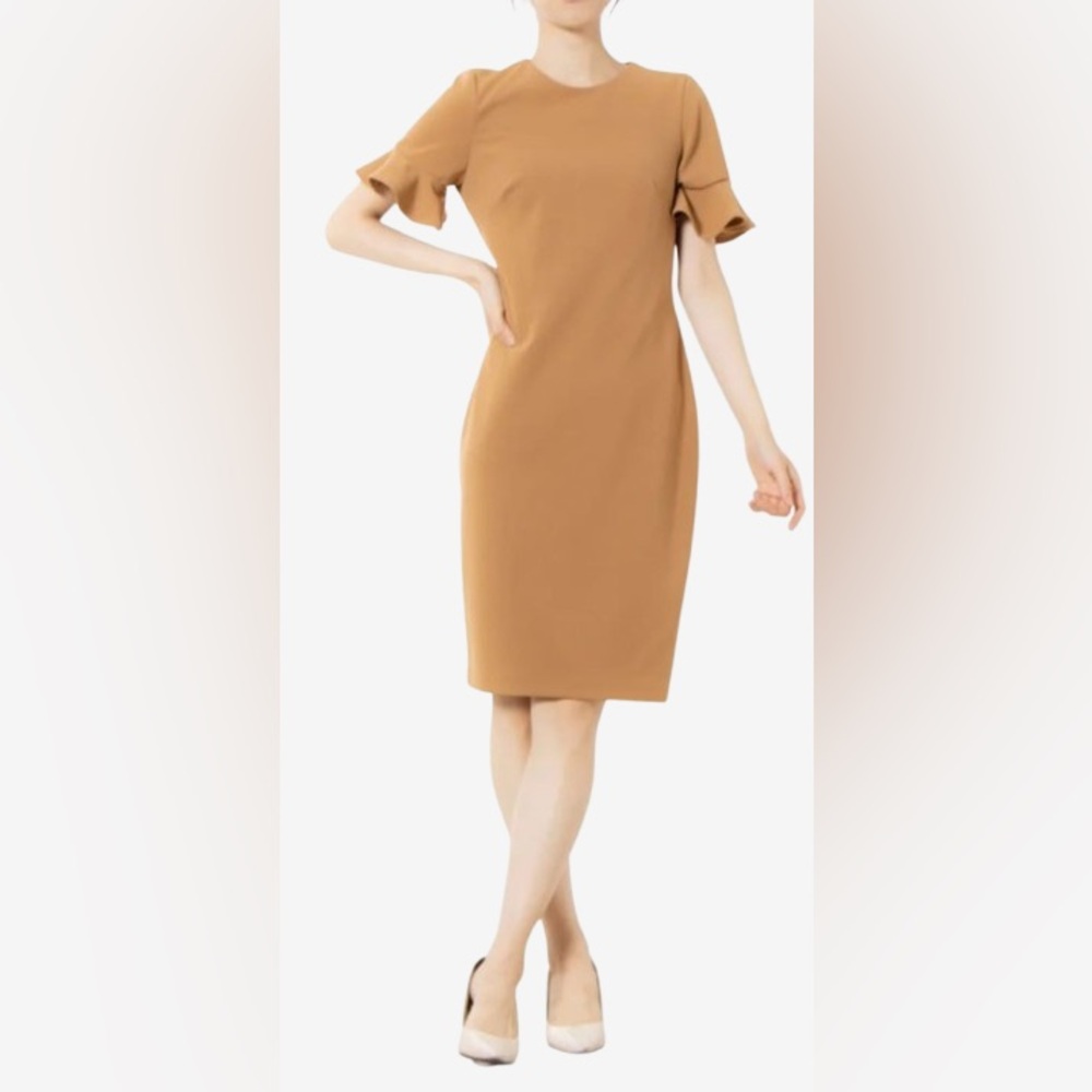 Calvin Klein Flutter Short Sleeve Dress